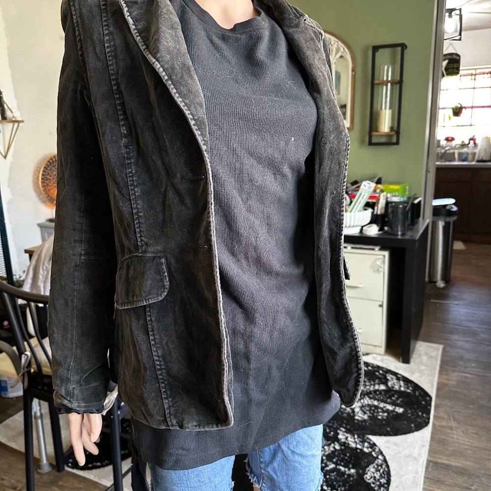 H & M Distressed Velvet Blazer